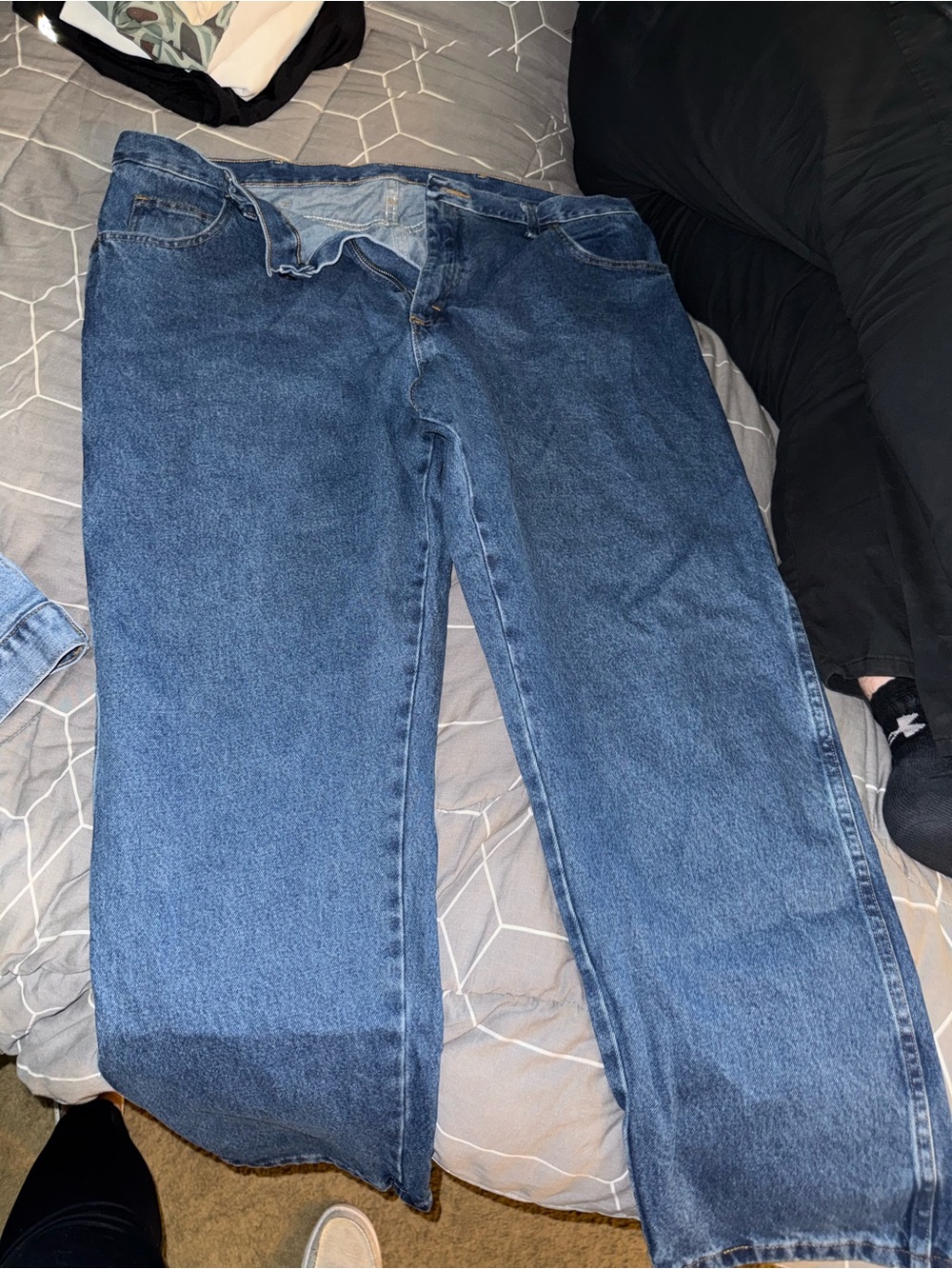 Rustler Blue Denim Jeans with Yellow Logo Tab